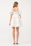 Sofie The Label Off White Puff Sleeve Babydoll Dress