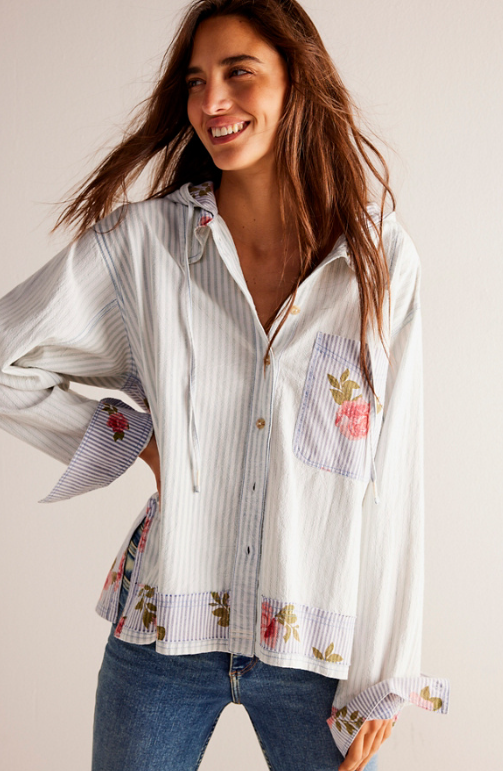 Free People About To Slide Rose Hoodie (XS)