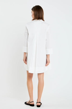 English Factory White A-Line Kaftan Collar Dress