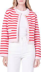 Knit Stripe Sweater Cardigan