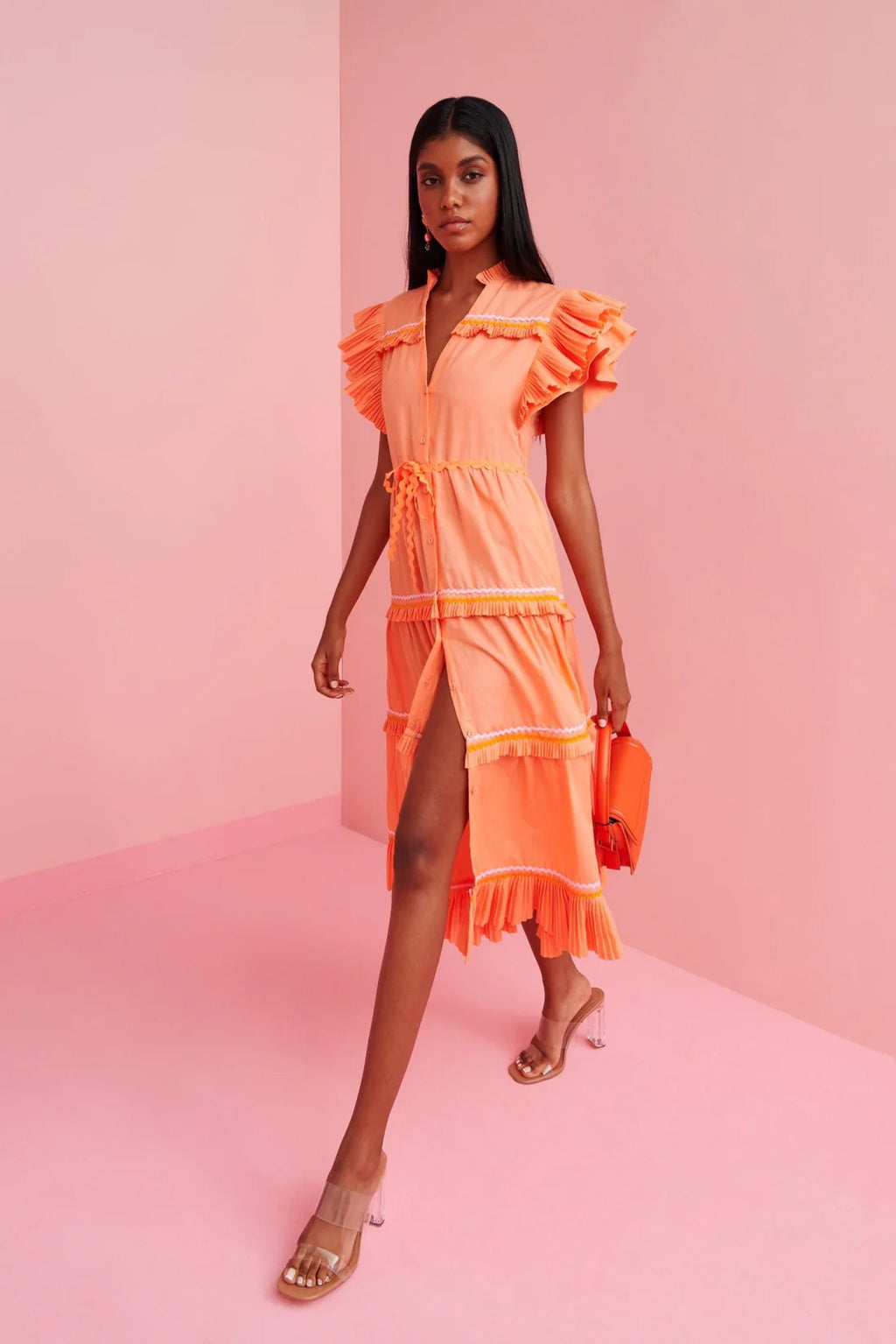 Celia B Moonlit Dress in Orange