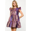 THML Flutter Sleeve Textured Dress