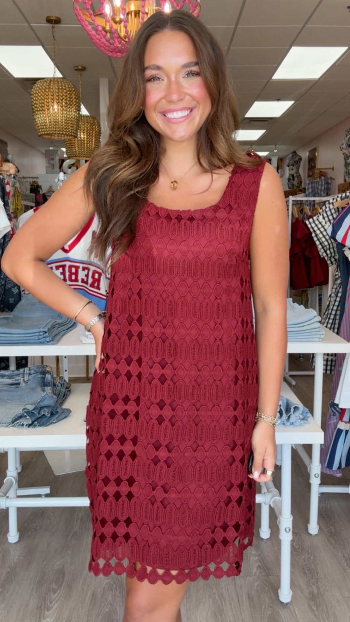 Wine Sleeveless Solid Mini Dress