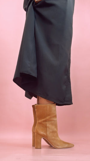 Matisse Suede Camel Celeste Pointy Toe Bootie