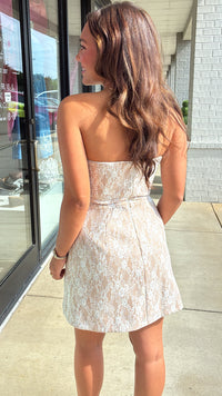 Dress the Population | Amity Dress in White Lace
