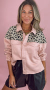 THML Leopard Suede Button Up Shacket (1 MEDIUM)