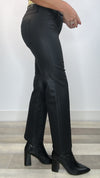 Liverpool Hannah Cropped Flare in Coated Black (SIZE 12)