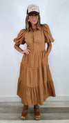 English Factory Quarter Sleeve Bow Tie Maxi Dress