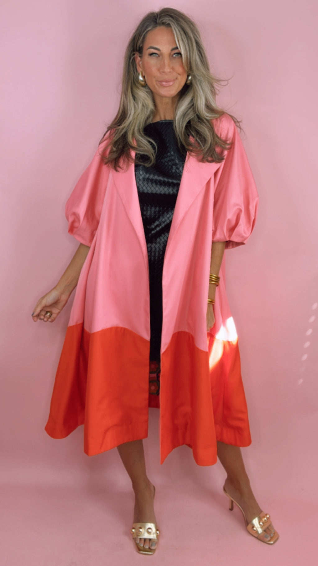 CROSBY Taryn Coat in Pink Colorblock