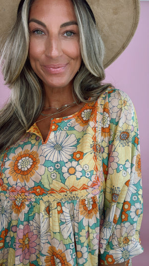 Ivy Jane Floral Popover Top
