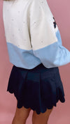 Karlie Navy Scallop Kourt Skort