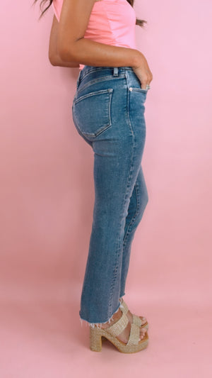 Dear John Jeanne Mid Rise Straight Leg in Palmer