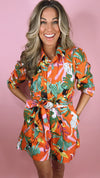 Ivy Jane Tropical Shirt Style Romper