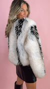 Beulah Black and White Fur Jacket (1 OSF)