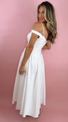 ASTR White Elvinia Midi Dress