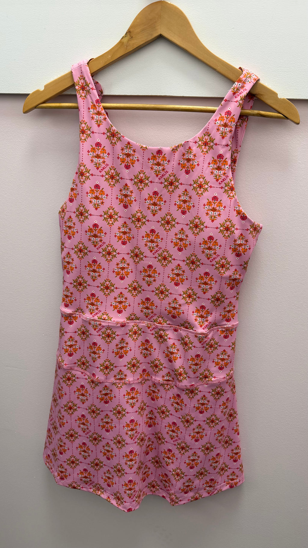 Karlie Pink Floral London VBack Scallop Kourt Dress