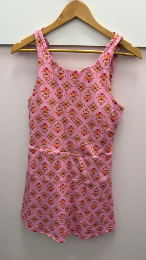 Karlie Pink Floral London VBack Scallop Kourt Dress