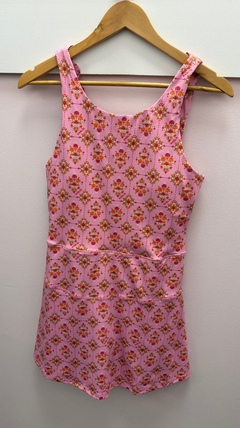 Karlie Pink Floral London VBack Scallop Kourt Dress
