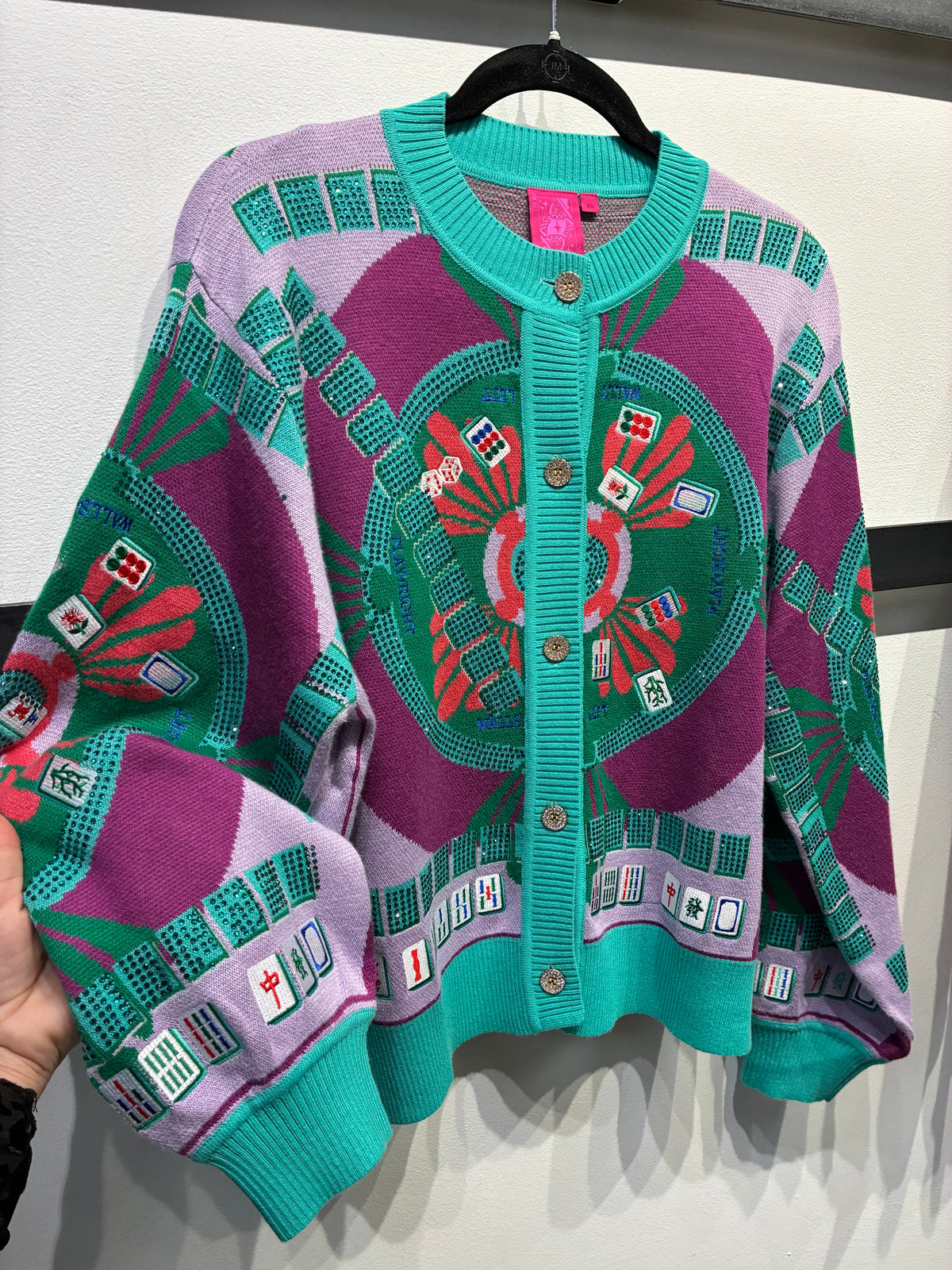 Queen of Sparkles Mahjong Cardigan