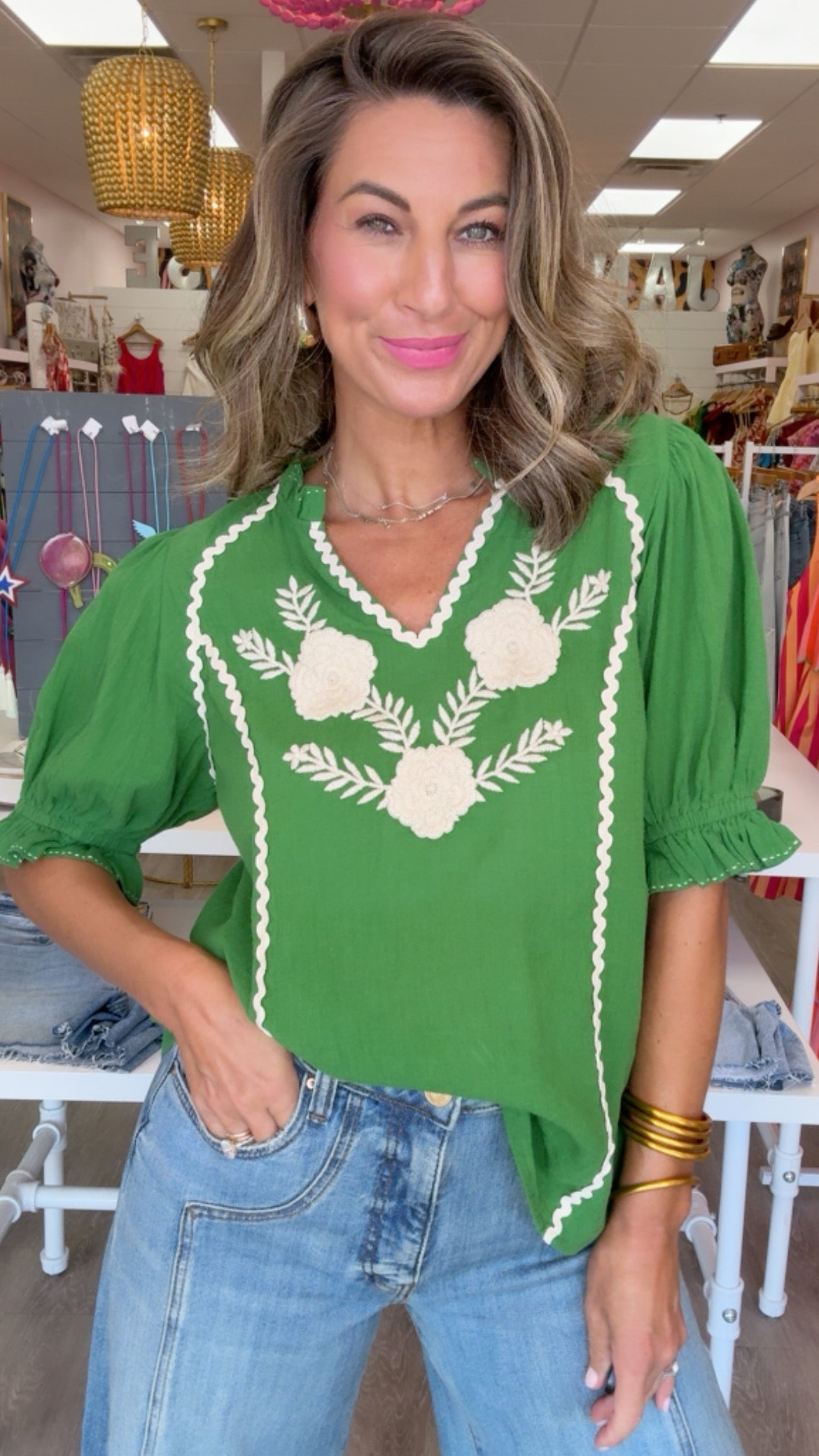 Ivy Jane Dana Top in Green