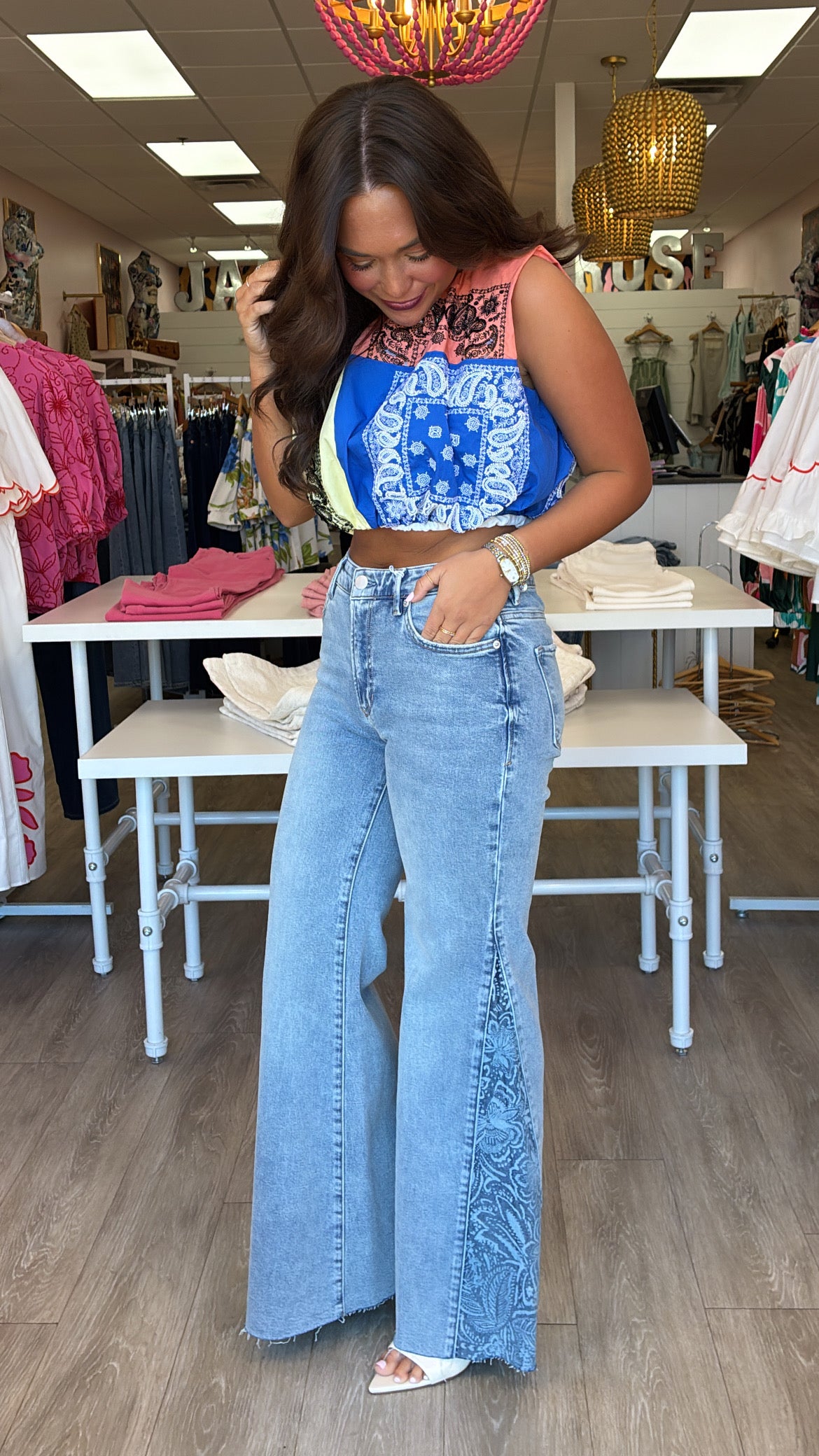 Queen of Sparkles Bandana Crop Top