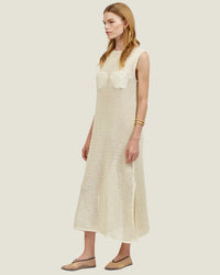 Natural Knitted Shell Elodia Dress