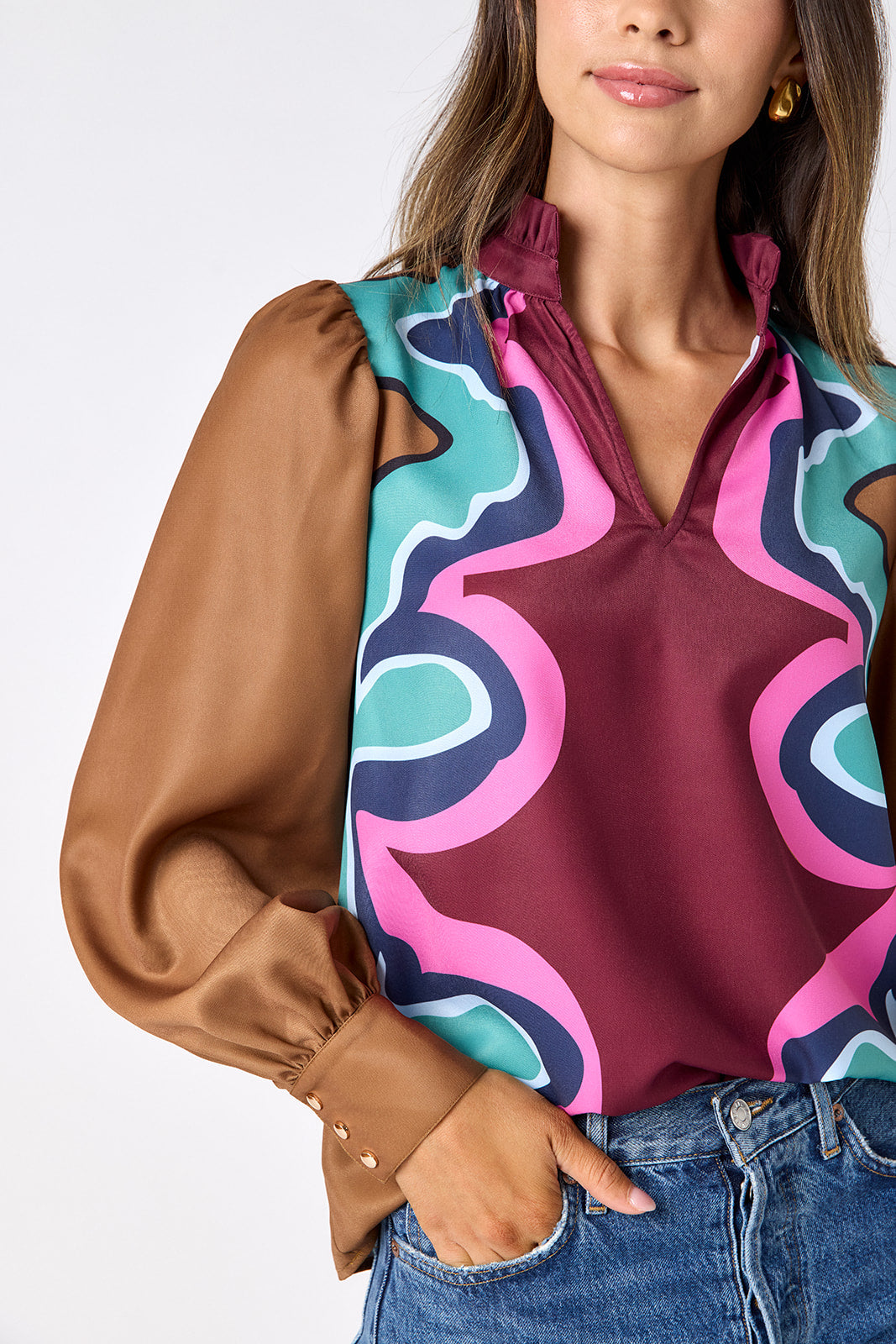 Crosby | Lyla Blouse in Serpatine