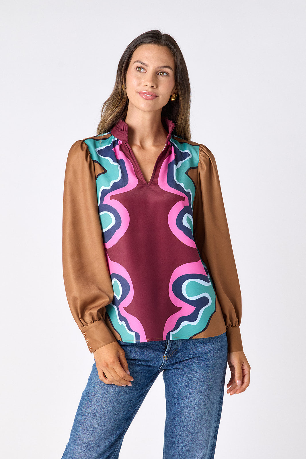 Crosby | Lyla Blouse in Serpatine