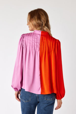 Crosby Gabby Blouse in Tropical Colorblock (LARGE)