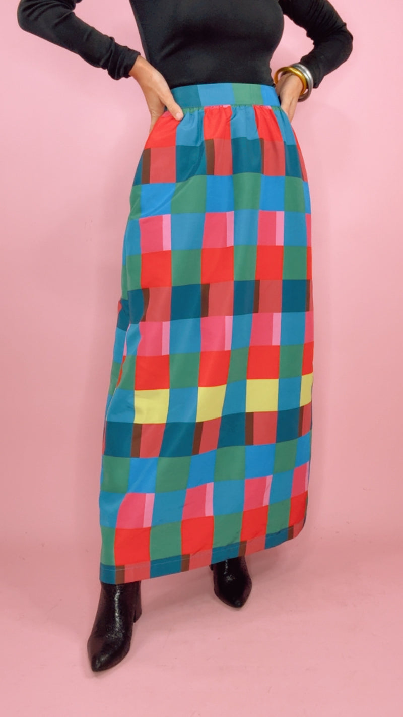 Alden Adair Daphne Skirt in Holiday Check (1 XS)