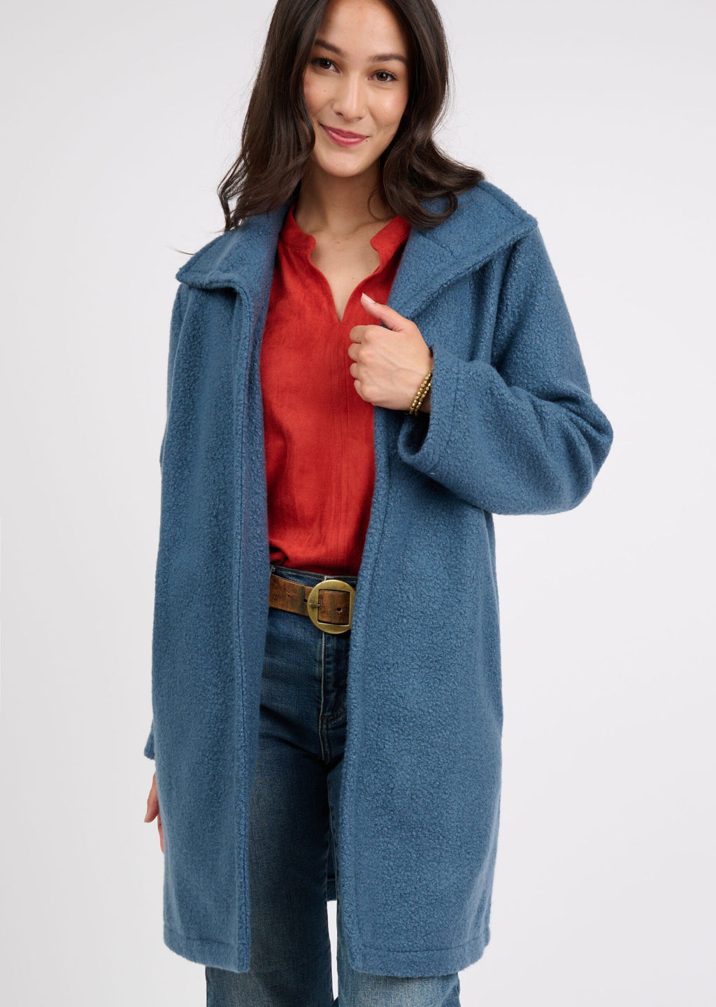 Ivy Jane Blue Wooly " Like" Coat