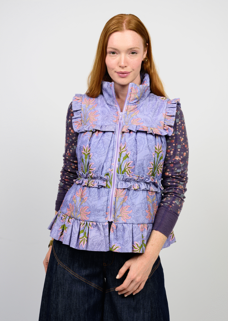 Ivy Jane Peri Block Print Tiered Vest