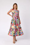 Crosby Arlo Printed Midi Dress (1 SMALL)