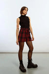 Red Plaid Checkered Shorts