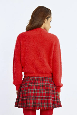 Red Textured Sweater