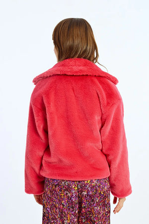 Fuchsia Fuzzy Fur Jacket