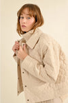 Cream Quilted Jacket