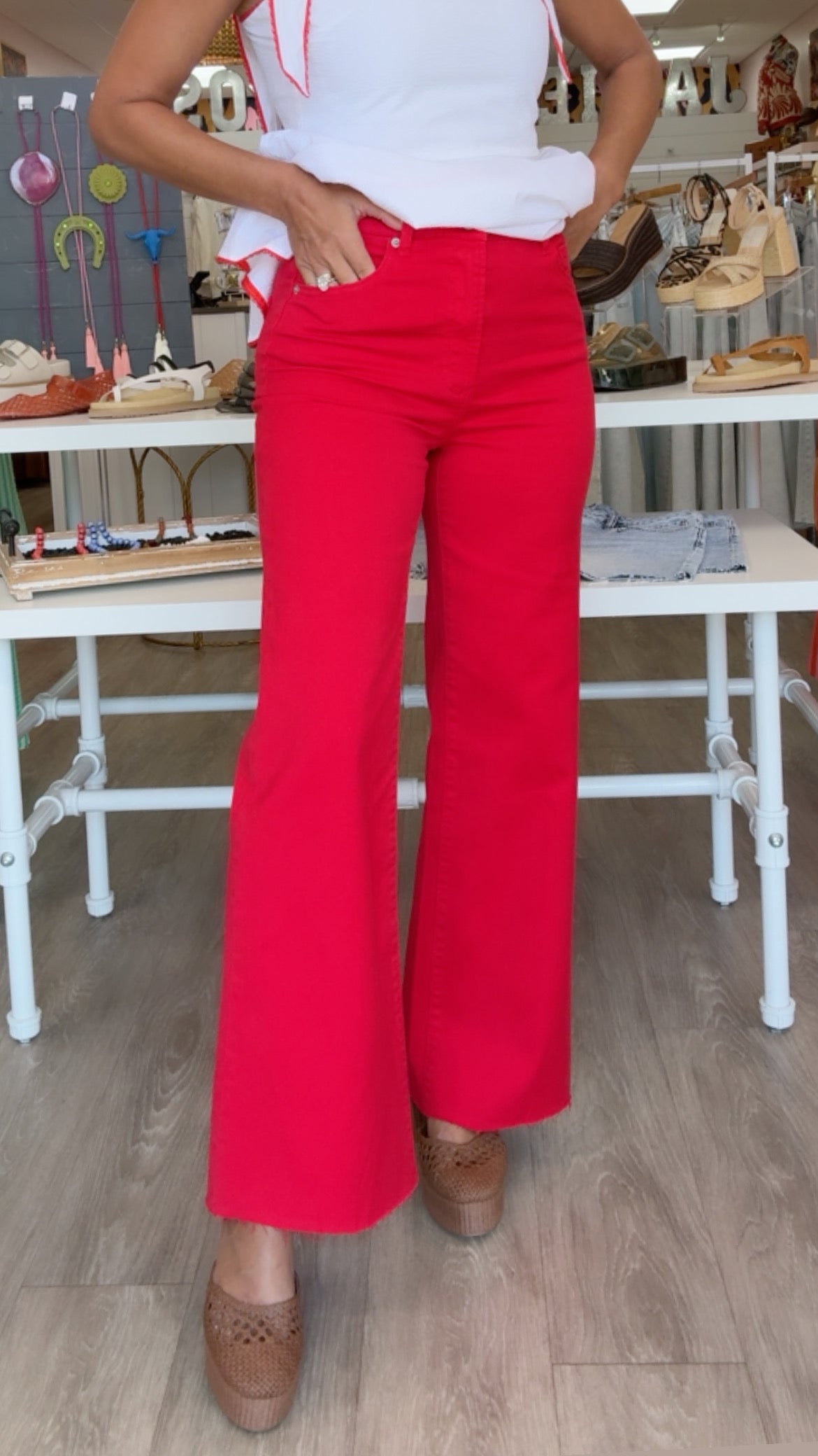 Dear John \ Fiona Wide Leg in Salsa