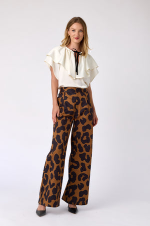 Crosby Cora Leopard Trouser