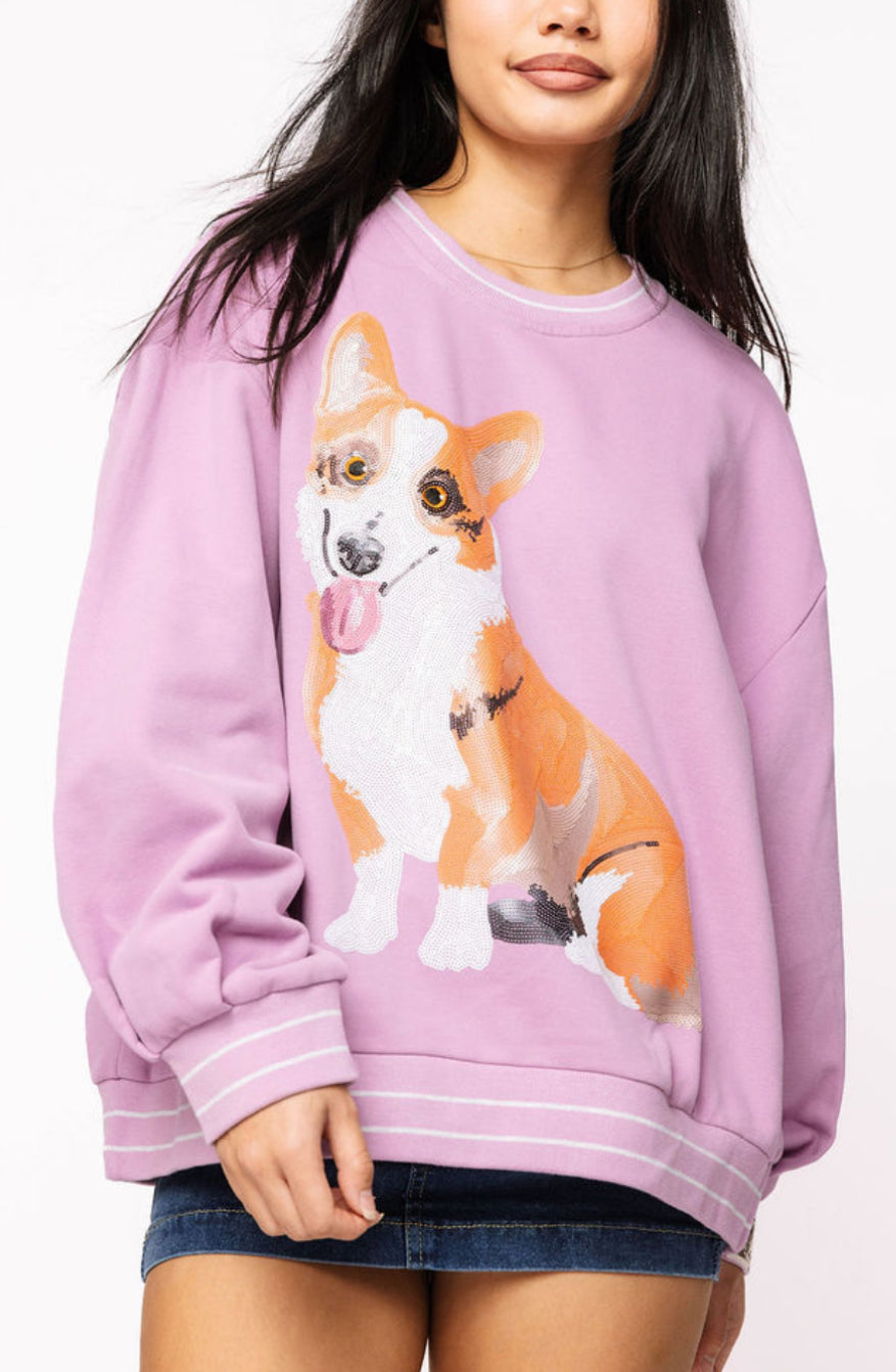 Queen of Sparkles Corgi Sweatshirt (REORDER COMING OCTOBER)