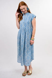 Ivy Jane | Blue Linen Blues Dress (1 XL)