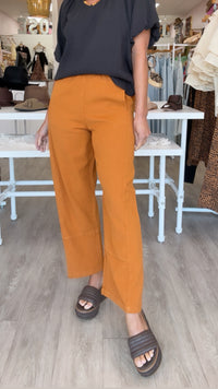 Ivy Jane | Rust Barrel Pant w/ Elastic Waist
