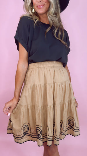 Sister Mary Loopy Embroidered Skirt