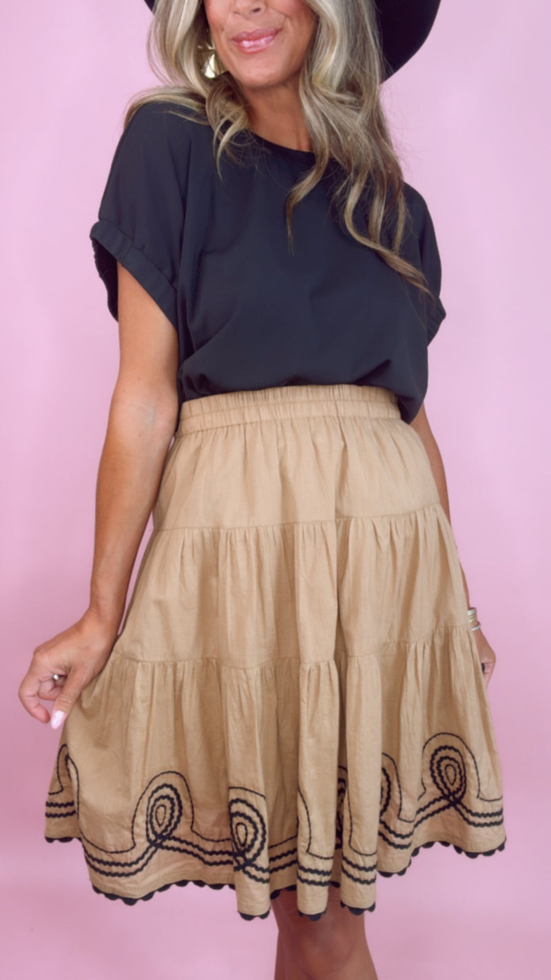 Sister Mary Loopy Embroidered Skirt