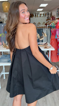 Endless Rose | Strapless Black Pintuck Mini Dress