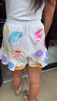 Queen of Sparkles | Shell Cotton Shorts