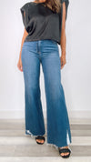 Dear John Fiona Wide Leg Denim in Portvell