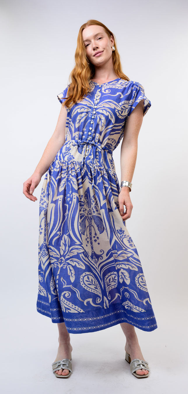 Ivy Jane | Blue Royal Palms Dress