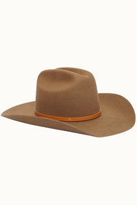 Cognac Jasper | 100% Premium Wool Western Cattleman Hat Adjustable