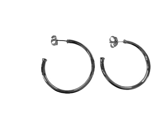 Sheila Fajl Shiny Gunmetal PETITE Everybody's FAV Hoop (small)